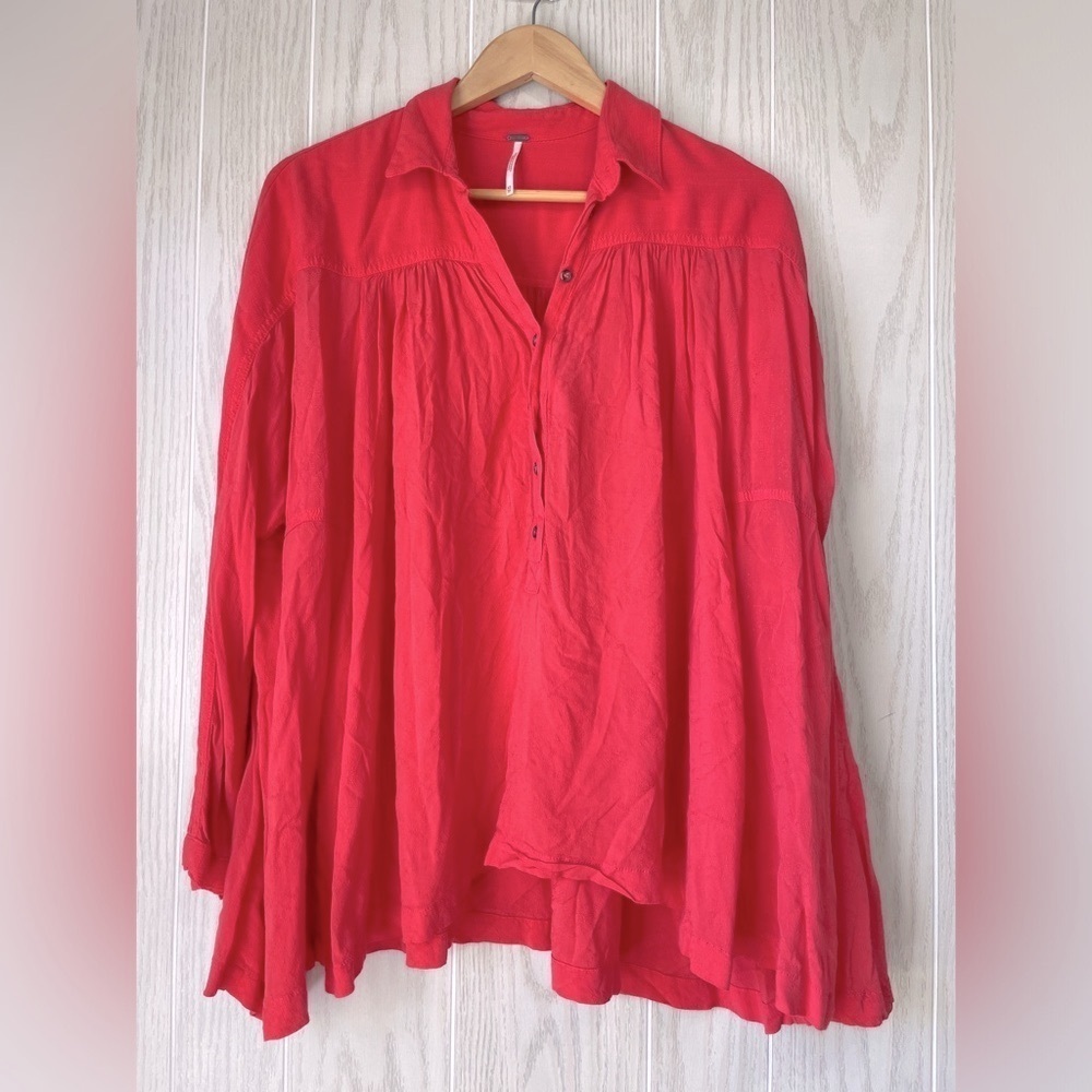 Free People Size XS Lovely Day Long Sleeve Shirt EUC - Picture 4 of 6